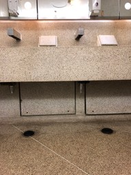Sinks with foot buttons